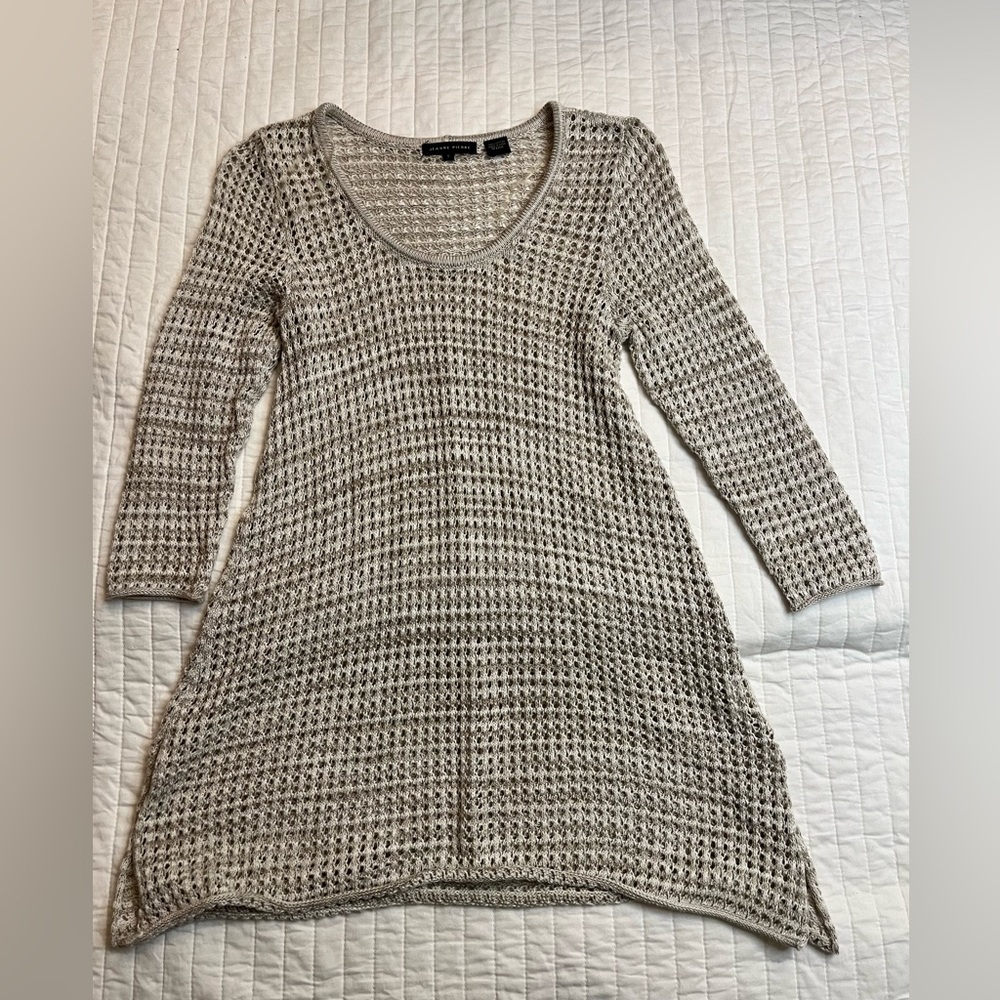 Jeanne Pierre open knit crochet sweater NWOT